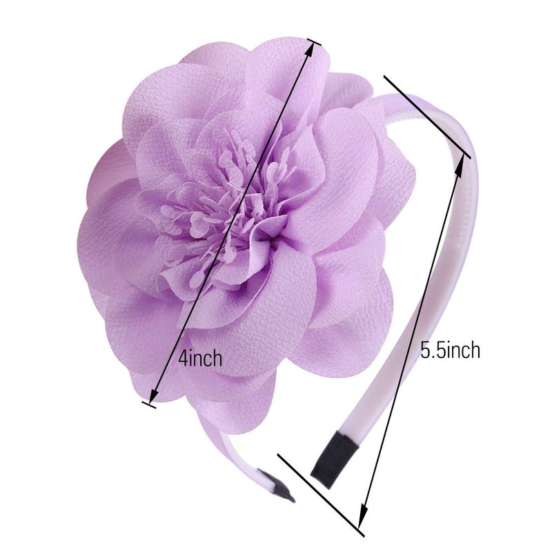 XIMA 10pcs Chiffon Flower Girls Headbands for Kids Children Teens toddlers Hair Accessoriesâ€¦ - Image 2